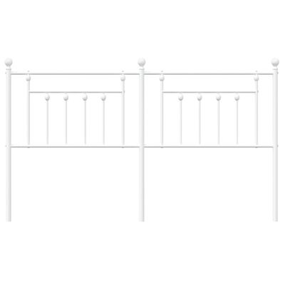 vidaXL Metal Headboard White 180 cm