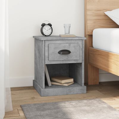 vidaXL Bedside Cabinets 2 pcs Concrete Grey 39x39x47.5 cm Engineered Wood