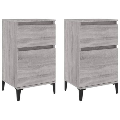 vidaXL Bedside Cabinets 2 pcs Grey Sonoma 40x35x70 cm