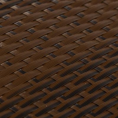 vidaXL Balcony Screen Brown and Black 600x100 cm Poly Rattan