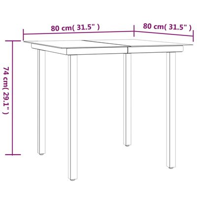 vidaXL 5 Piece Garden Dining Set Poly Rattan