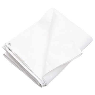 vidaXL Tarpaulin 260 g/m² 6x8 m White HDPE