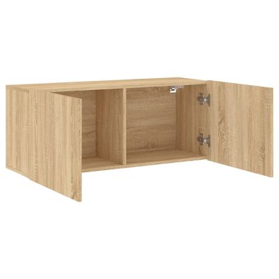 vidaXL TV Cabinet Wall-mounted Sonoma Oak 100x30x41 cm