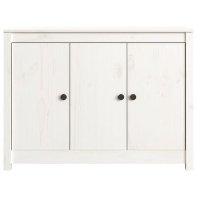 vidaXL Sideboard White 100x35x74 cm Solid Wood Pine