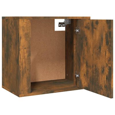 vidaXL Wall-mounted Bedside Cabinets 2 pcs Smoked Oak 50x30x47 cm