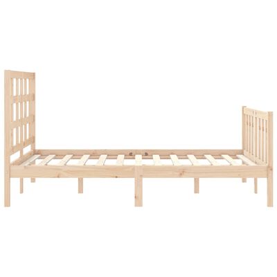 vidaXL Bed Frame without Mattress Double Solid Wood Pine