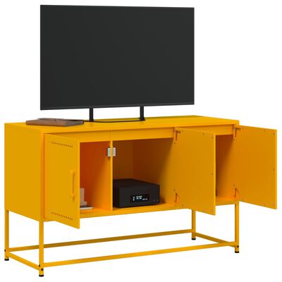 vidaXL TV Cabinet Mustard Yellow 100.5x39x60.5 cm Steel