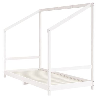 vidaXL Kids Bed Frame White 2x(90x190) cm Solid Wood Pine