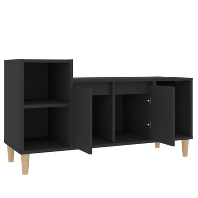 vidaXL TV Cabinet Black 100x35x55 cm Engineered Wood