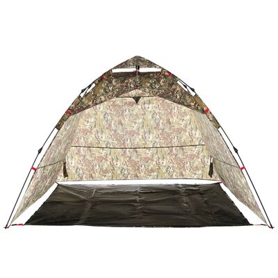 vidaXL Fishing Tent 4-Person Camouflage Quick Release