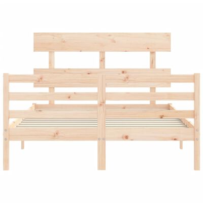 vidaXL Bed Frame without Mattress Double Solid Wood