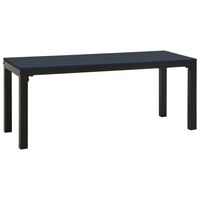 vidaXL Garden Bench 110 cm Steel and WPC Black