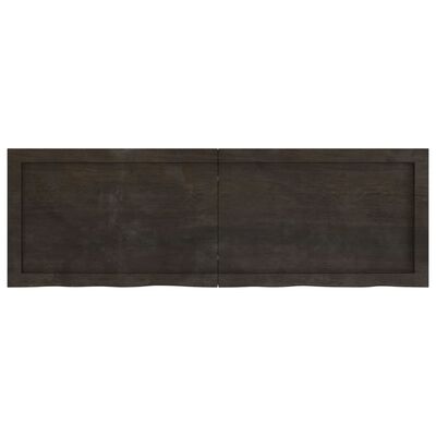 vidaXL Bathroom Countertop Dark Brown 120x40x(2-4) cm Treated Solid Wood