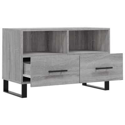 vidaXL TV Cabinet Grey Sonoma 80x36x50 cm Engineered Wood