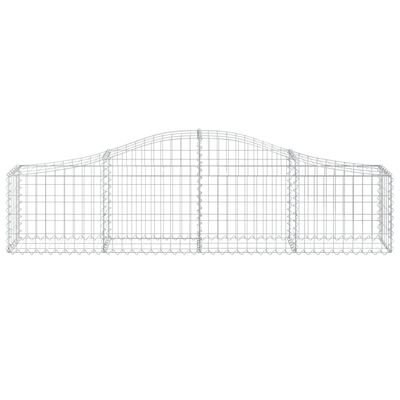 vidaXL Arched Gabion Baskets 20 pcs 200x30x40/60 cm Galvanised Iron