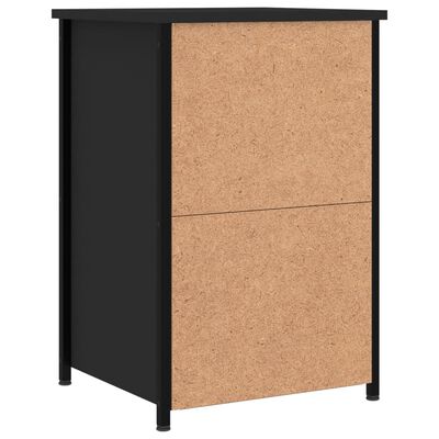 vidaXL Bedside Cabinet Black 40x36x60 cm Engineered Wood