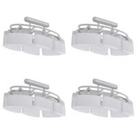 vidaXL Ceiling Lamp with Ellipsoid Glass Shades 4 pcs E14