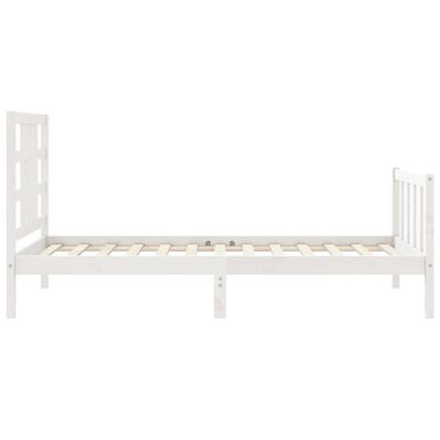 vidaXL Bed Frame without Mattress White 90x200 cm Solid Wood Pine