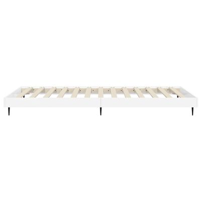 vidaXL Bed Frame without Mattress High Gloss White 100x200 cm