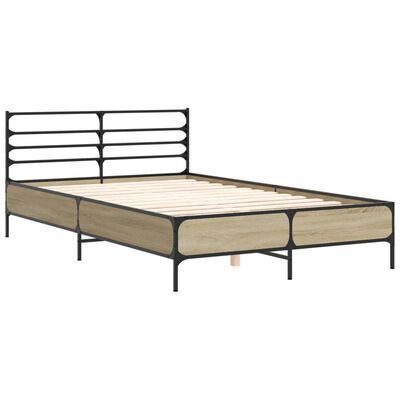 vidaXL Bed Frame without Mattress Sonoma Oak 120x200 cm