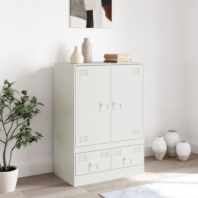 vidaXL Highboard White 67x39x95 cm Steel