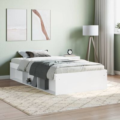 vidaXL Bed Frame without Mattress White 100x200 cm