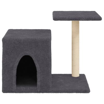 vidaXL Cat Tree with Sisal Scratching Posts Dark Grey 50.5 cm