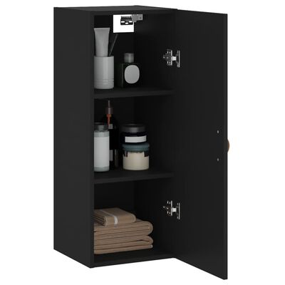 vidaXL Wall Mounted Cabinet Black 34.5x34x90 cm