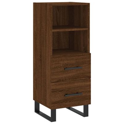 vidaXL Highboard Brown Oak 34.5x34x180 cm Engineered Wood