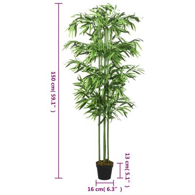 vidaXL Artificial Bamboo Tree 576 Leaves 150 cm Green