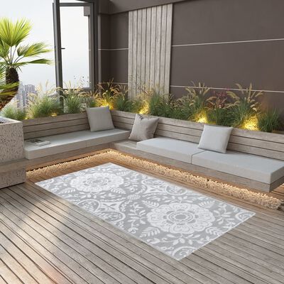 vidaXL Outdoor Carpet Light Grey 80x150 cm PP