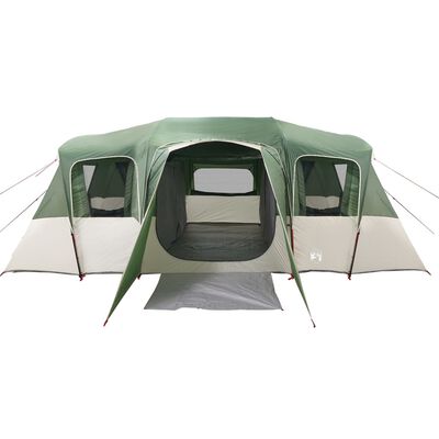 vidaXL Family Tent Tunnel 16-Person Green Waterproof