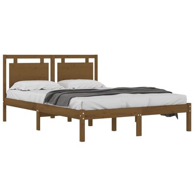 vidaXL Bed Frame without Mattress Honey Brown 120x200 cm Solid Wood