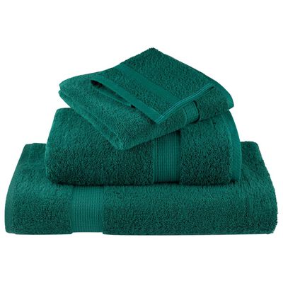 vidaXL Premium Soap Towels SOLUND 2 pcs Green 30x30 cm 600 gsm