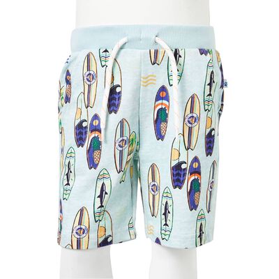 Kids' Shorts with Drawstring Soft Blue Melange 140