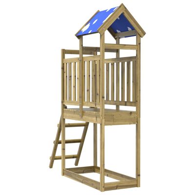 vidaXL Play Tower with Ladder 110.5x52.5x215 cm Impregnated Wood Pine