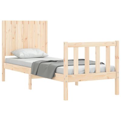 vidaXL Bed Frame without Mattress Small Single Solid Wood Pine