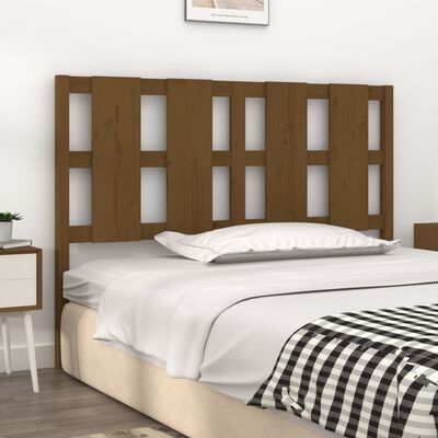 vidaXL Bed Headboard Honey Brown 140.5x4x100 cm Solid Wood Pine