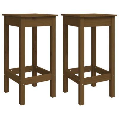 vidaXL 3 Piece Garden Bar Set Honey Brown Solid Wood Pine