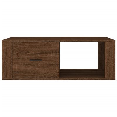 vidaXL Coffee Table Brown Oak 100x50.5x35 cm Engineered Wood