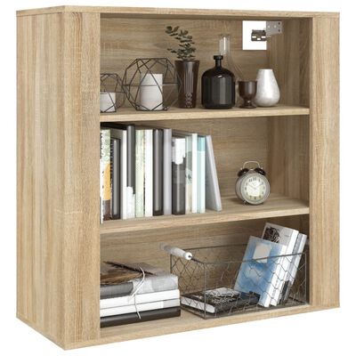 vidaXL Wall Cabinet Sonoma Oak 80x33x80 cm Engineered Wood