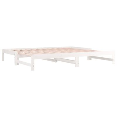 vidaXL Pull-out Day Bed without Mattress White 2x(90x190) cm