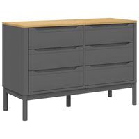 vidaXL Chest of Drawers FLORO Grey Solid Wood Pine