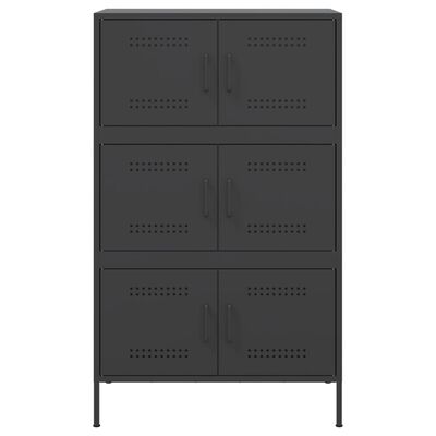 vidaXL Highboard Black 68x39x113 cm Steel