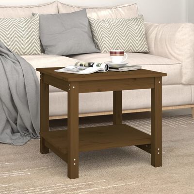 vidaXL Coffee Table Honey Brown 50x50x45 cm Solid Wood Pine