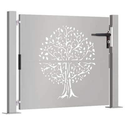 vidaXL Garden Gate 105x105 cm Corten Steel Tree Design