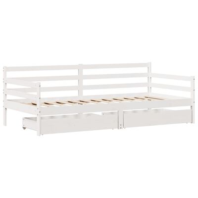 vidaXL Daybed with Drawers without Mattress 90x200 cm Solid Wood