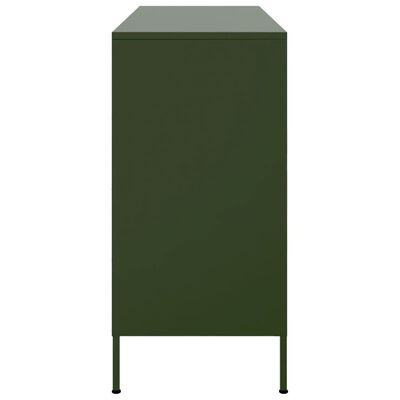 vidaXL Sideboard Olive Green 100.5x39x79 cm Steel