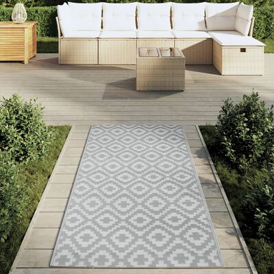 vidaXL Outdoor Carpet Grey 80x150 cm PP