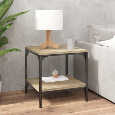 vidaXL Side Table Sonoma Oak 40x40x40 cm Engineered Wood